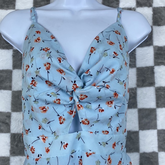 Baby Girl dresses pink strawberry blue floral with cute back tie 1xl 2xl  Curve - Picture 3 of 10